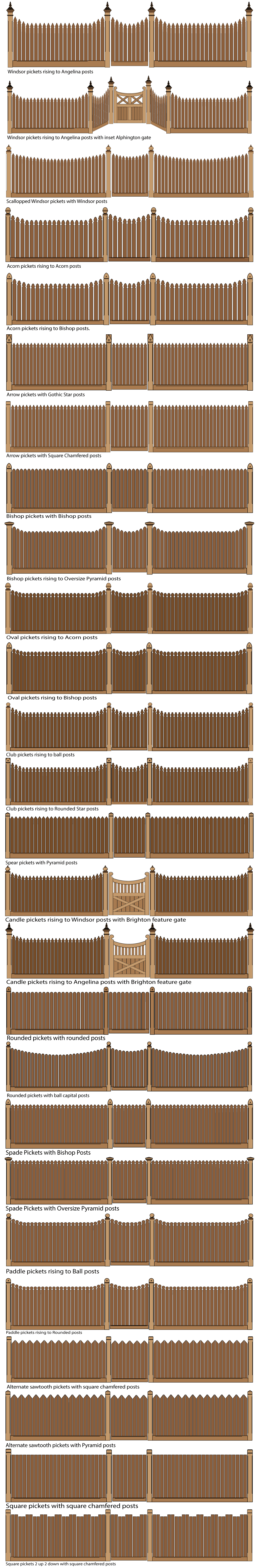 Picket fence designs